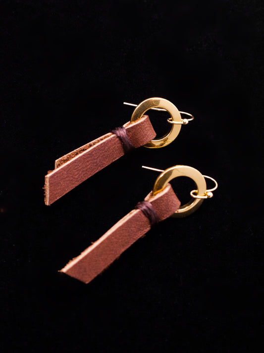 Dainty Leather Earrings