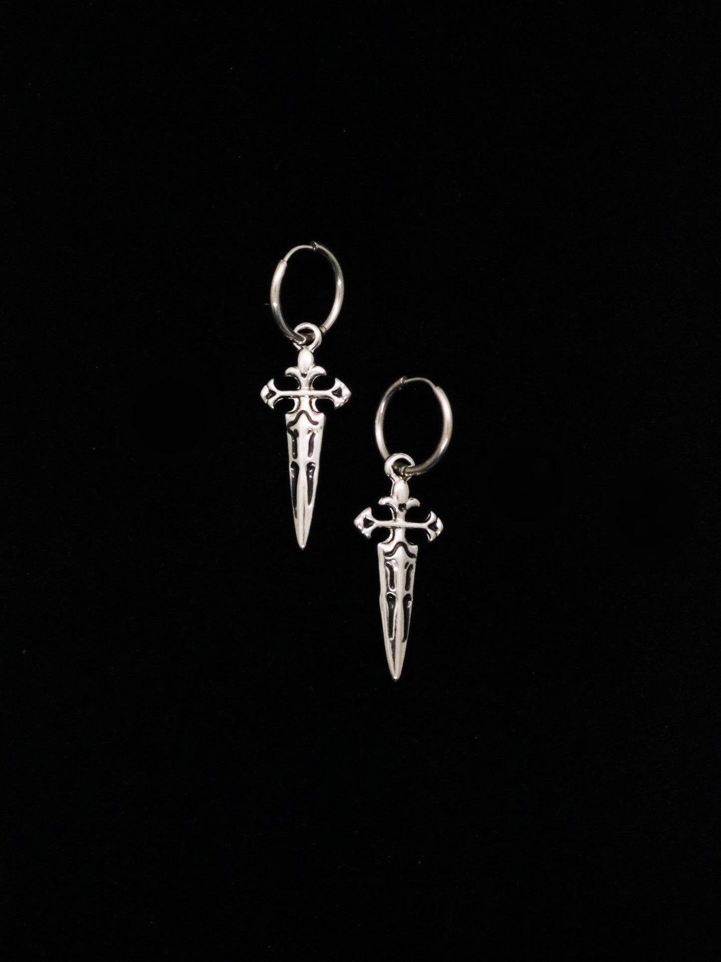 Silver Dagger Earrings