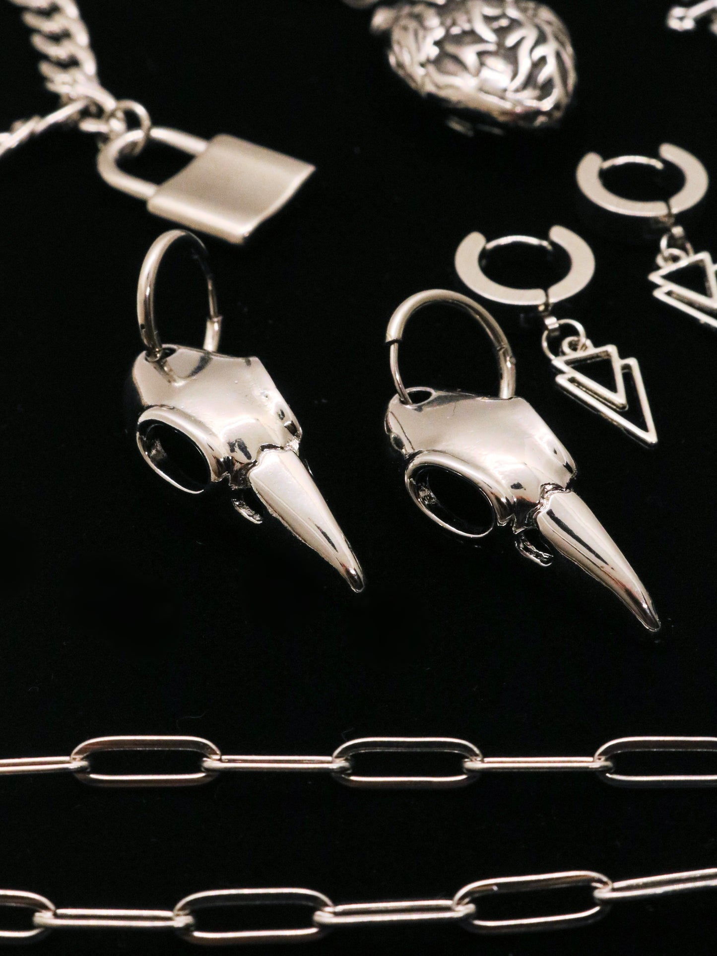 Crow Skull Earrings