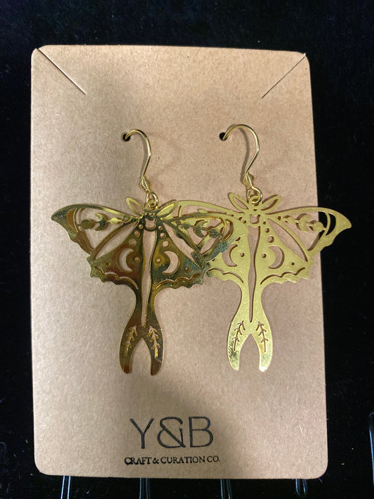 Small Luna Moth Earrings