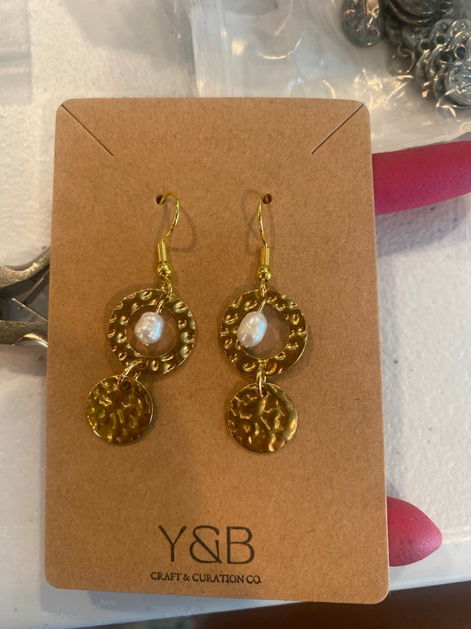 Hammered Hoop Earrings