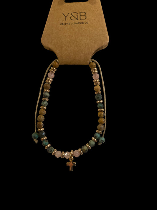 Beaded Cross Bracelet
