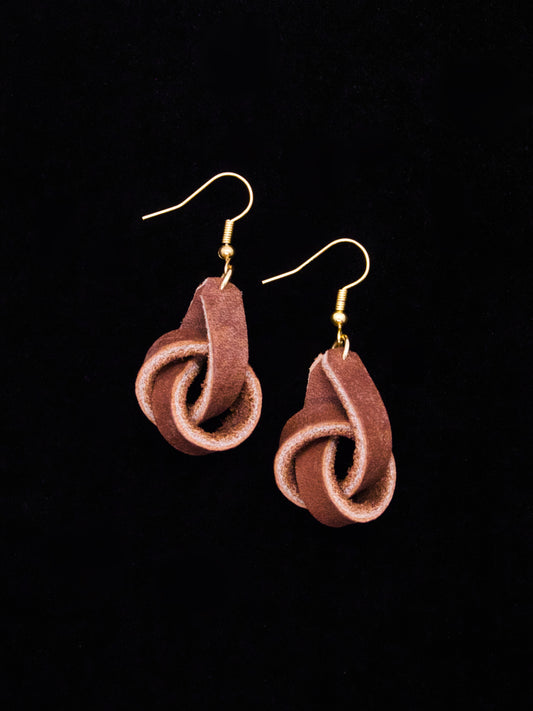 Leather Knot Earrings