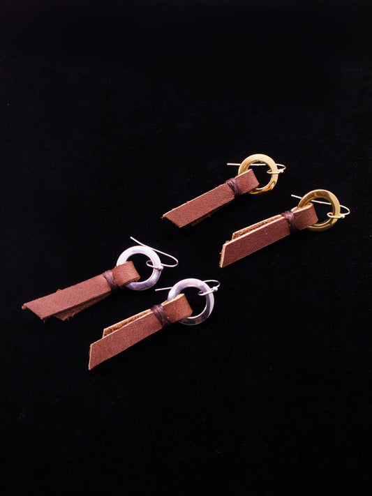 Dainty Leather Earrings
