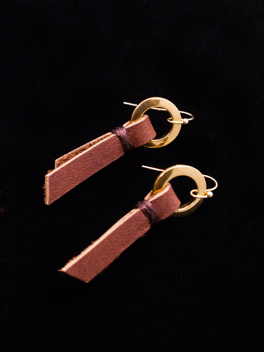 Dainty Leather Earrings