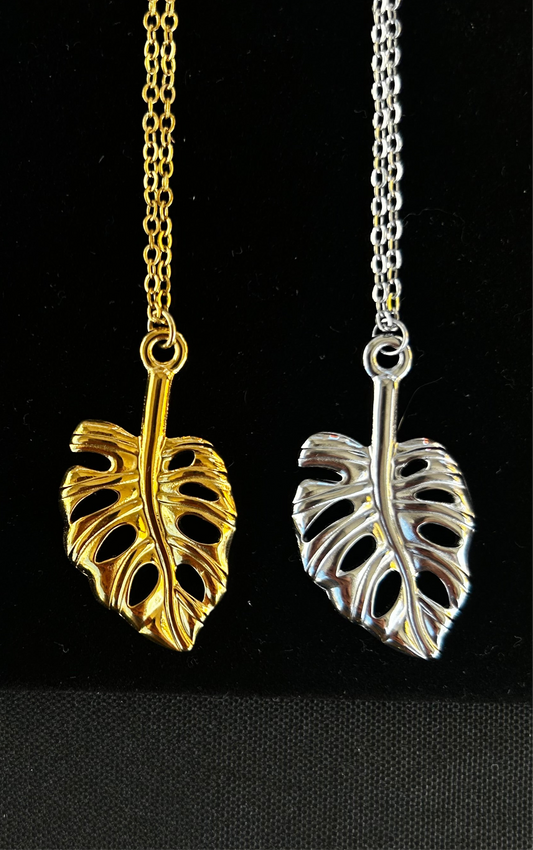 Monstera Leaf Necklace