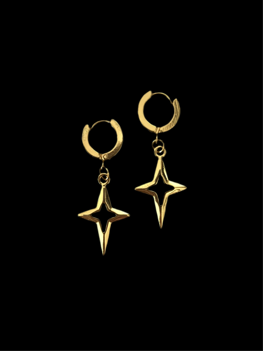 Hollow Star Earrings