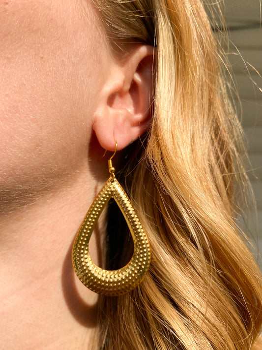 Hammered Teardrop Earrings