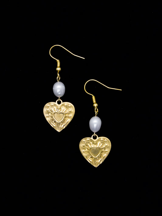 Ornament Heart Earrings