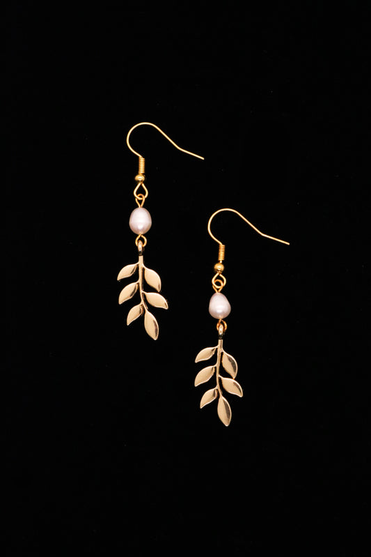 Gold Leaf Earrrings