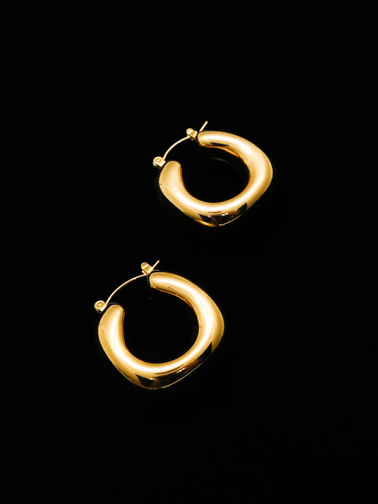 Gold Bubble Hoops