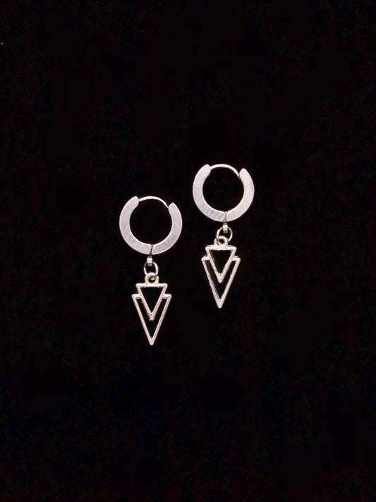 Silver Triangles Earrings