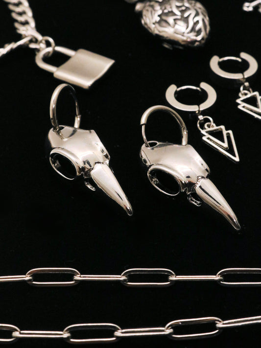 Crow Skull Earrings