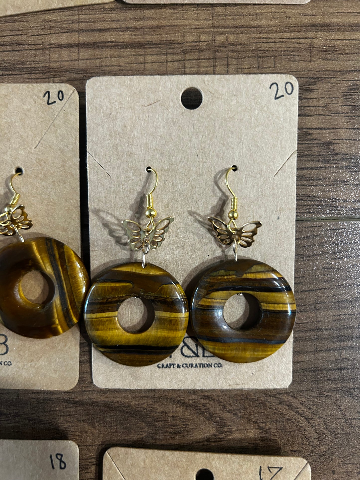 Butterfly Tiger Eye Earrings