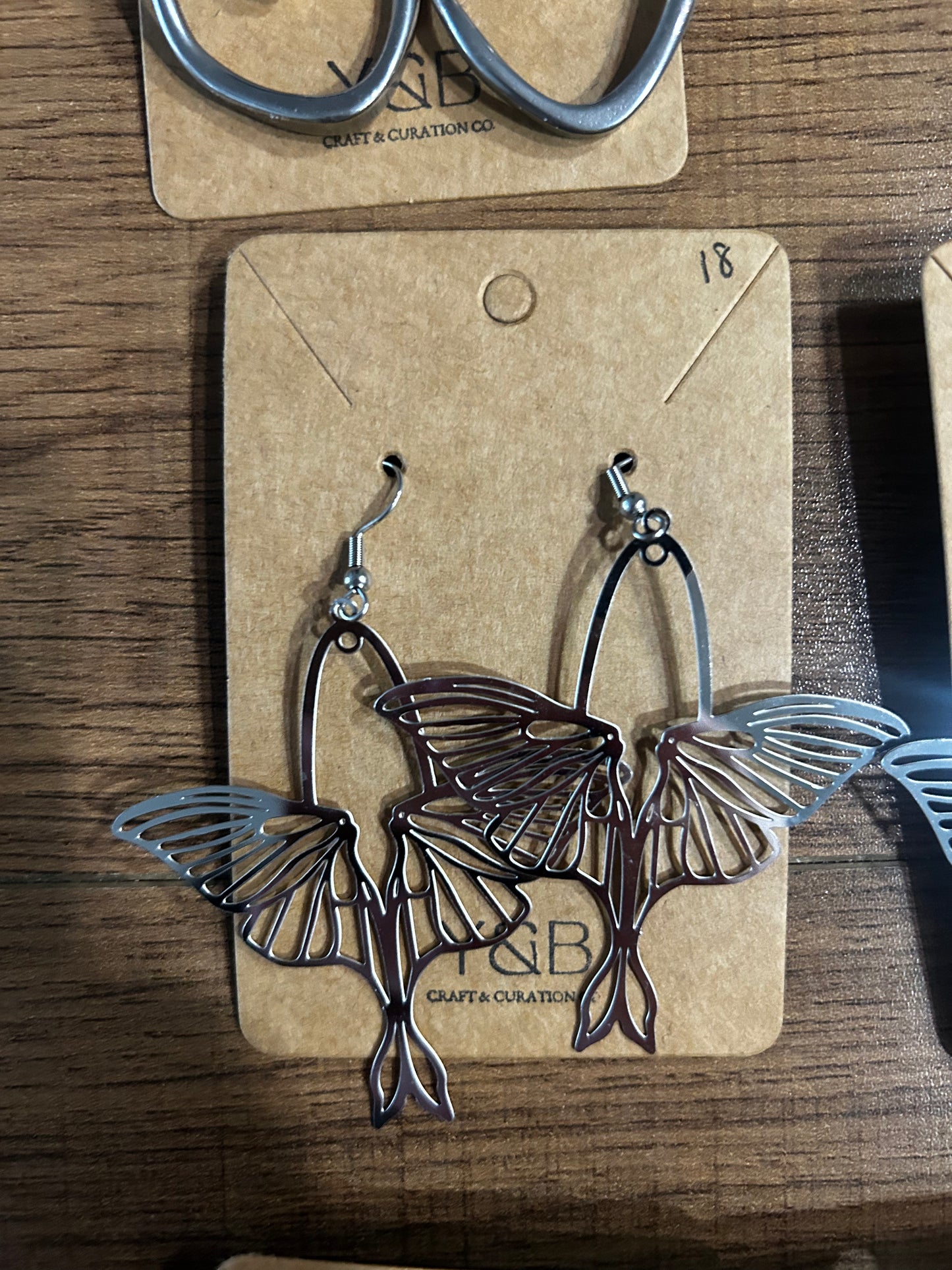 Large Luna Moth Earrings