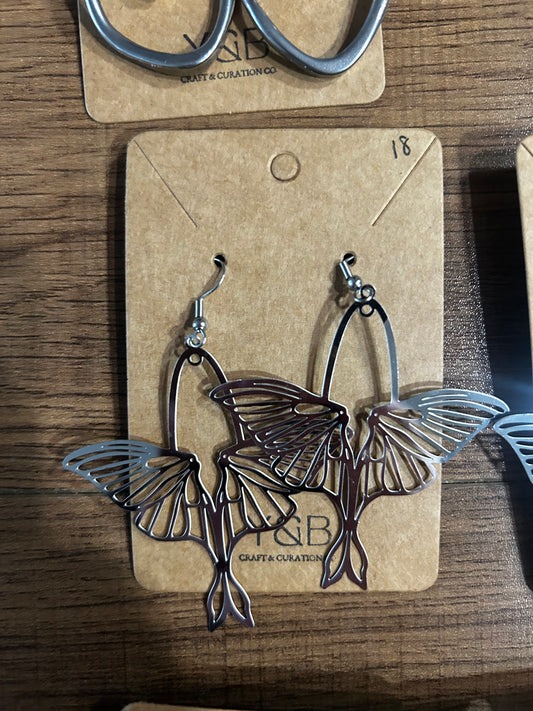 Large Luna Moth Earrings