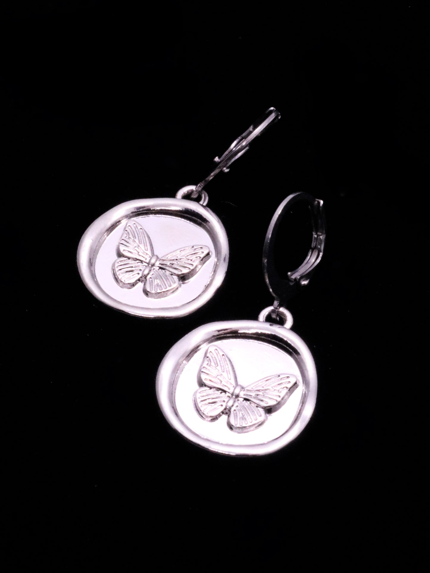 Stamped Butterfly Earrings