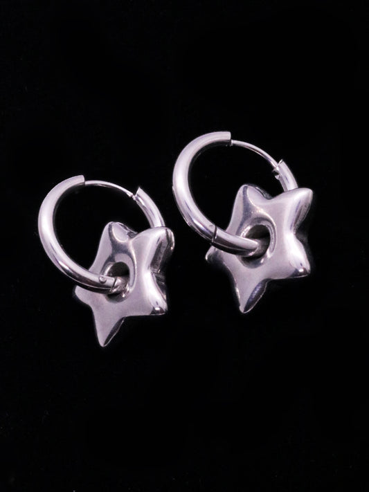 Silver Star Earrings